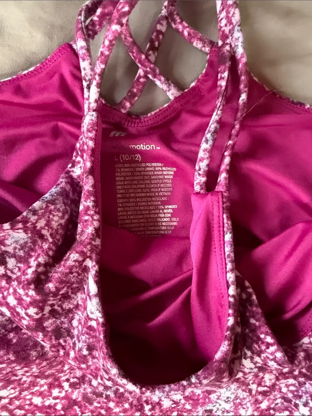 all in motion Pink Floral Print Performance Tank & Shorts Set
